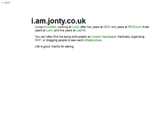 Tablet Screenshot of i.am.jonty.co.uk